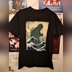 Godzilla great wave t-shirt